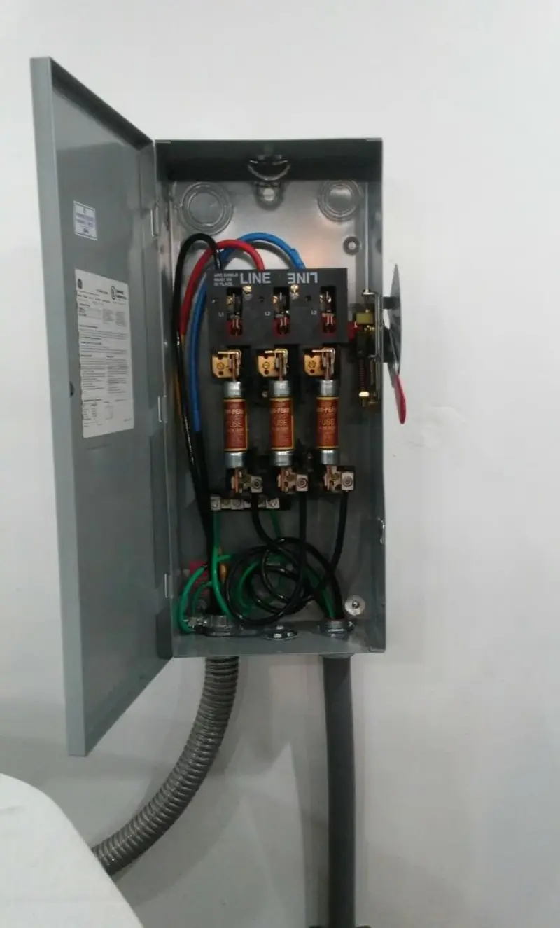 Three-phase disconnect switch installed for Electrical Wiring & Rewiring in Burke Centre
